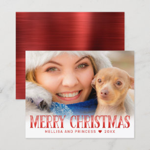 Budget Frohe Weihnachten Rote Schrift Foto Urlaub