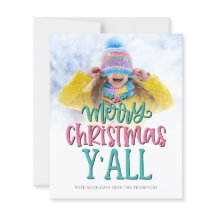 Budget Frohe Weihnachten Y'All Foto Script Card