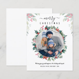 Budget Frohe Weihnachts Custom Foto Mistletoe Card