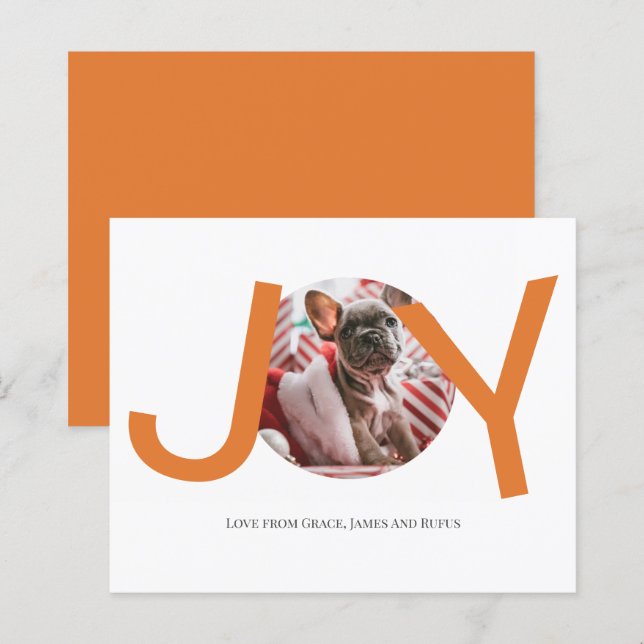 BUDGET Frohe Weihnachts-Joy Foto-Karte (Vorne/Hinten)