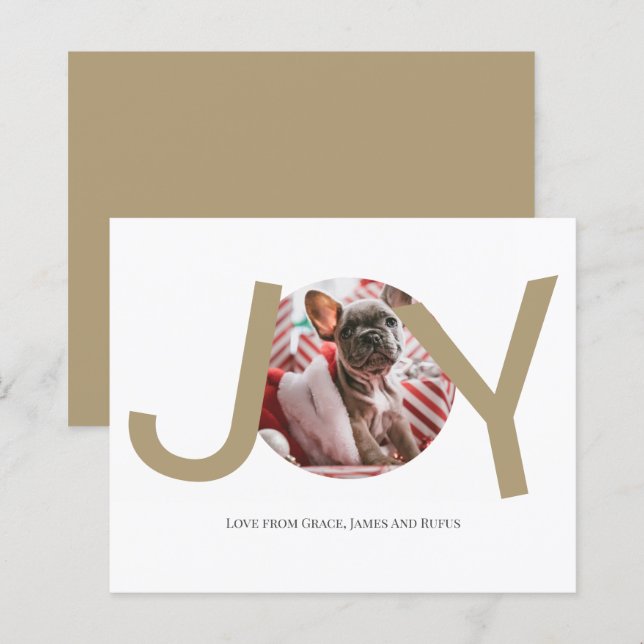 BUDGET Frohe Weihnachts-Joy Foto-Karte (Vorne/Hinten)