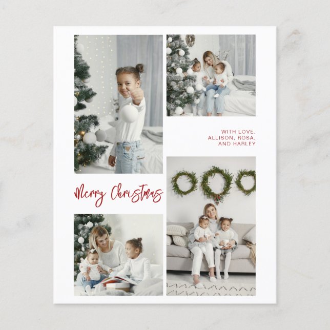 BUDGET Frohe Weihnachtsfamilie Foto Card Flyer (Vorne)