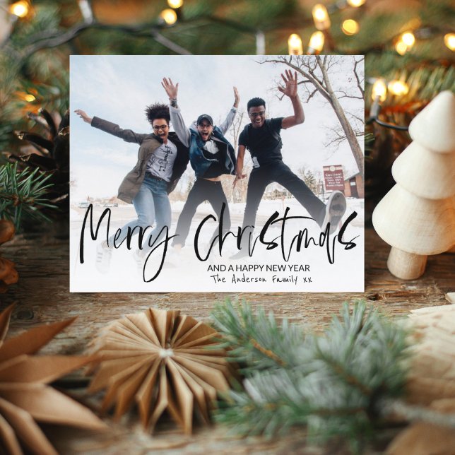 Budget Frohe Weihnachtskalligrafie Foto (Von Creator hochgeladen)