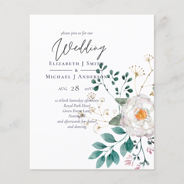 BUDGET Frühjahrswochen Wildblumen Barn Garden Hoch Flyer (Vorne)