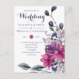 BUDGET Fuchsia Lila Pink Wedites Einladungen