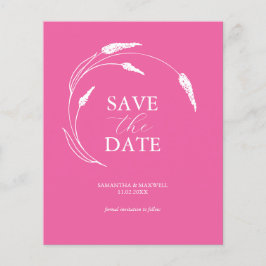 Budget Fuchsia Wedding Save The Date Flyer