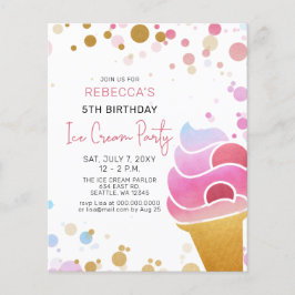 Budget Fun Ice Creme Party Einladung zum Geburtsta