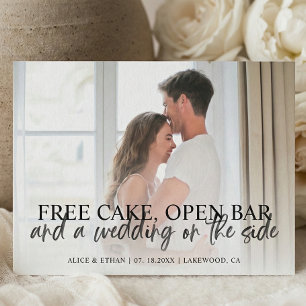 Budget Funny Brush Script Save the Date Foto Anno Ankündigungspostkarte