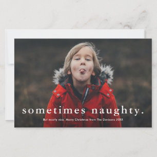 Budget Funny Naughty 3 Photo Carte de Noël