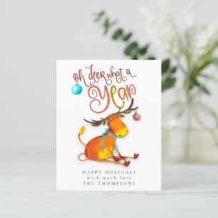 Budget Funny Oh Deer Quelle Carte De Vacances D'Un