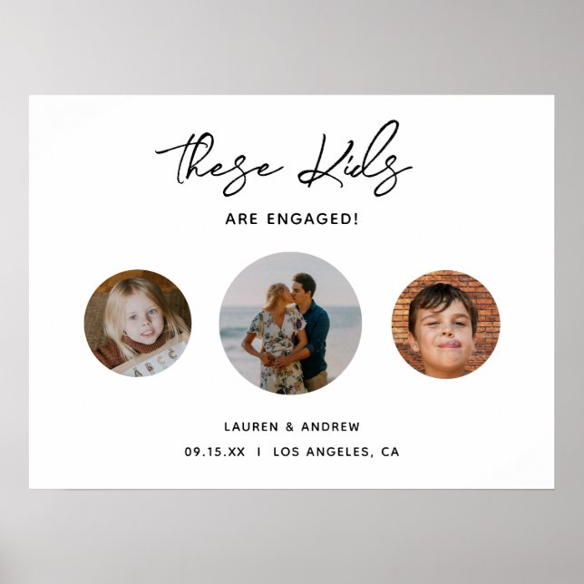 Budget Funny Photo Engagement Affiche de bienvenue (Devant)