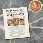 Budget Funny Wedding Newspapier Save the Date Flyer<br><div class="desc">Unser Budget Funny Wedding Newspaper Save the Date Flyer ist ein reizvolles und leichtgepflegtes Design, das das Wesen der Vintagen Zeitung mit einer humorvollen Drehung einfängt und gleichzeitig preisgünstig ist. Mit seinen überschwänglichen Schlagzeilen, spielerischen Grafiken und viel Platz für Ihre wesentlichen Details, ist es eine wunderbare Möglichkeit, Ihre bevorstehende Feier...</div>