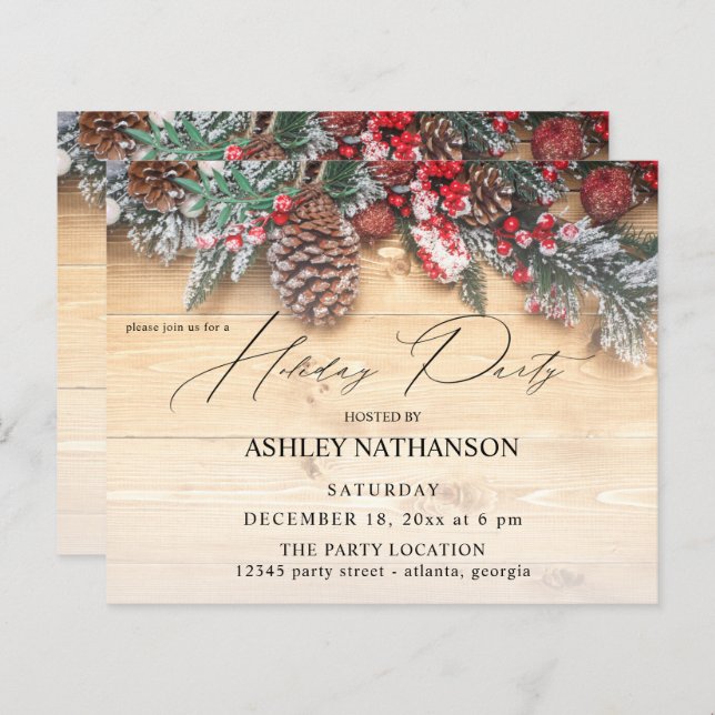 Budget Garland & Berries Rustikale Feier (Vorne/Hinten)