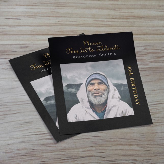 Budget Geburtstag Einladung Black and Gold (Von Creator hochgeladen)