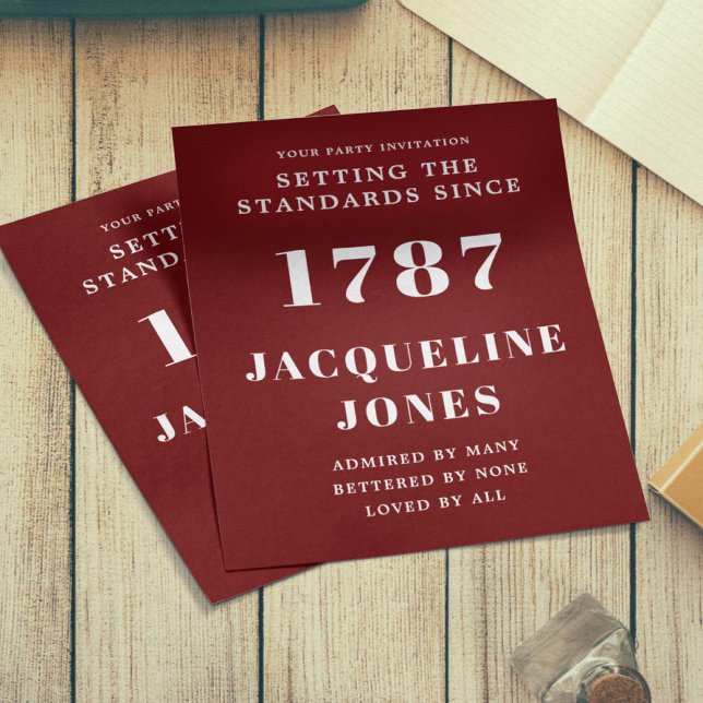 Budget Geburtstag Einladung Red White Flyer (Von Creator hochgeladen)