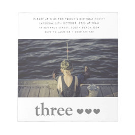 Budget Geburtstag Foto Einladung Notepad Notizblock