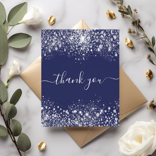 Budget Geburtstag Marine blauen Glitzer Staub dank