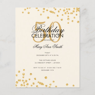 Budget Geburtstagspartei Glitzer Confetti Gold