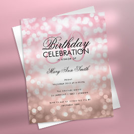 Budget Geburtstagsparty Rose Gold Sparkbeleuchtung Flyer