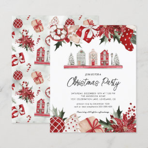 Budget Gemütliches Weihnachtsfest Party Einladung