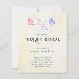 Budget Gender Reveal Baby Shower Einladung