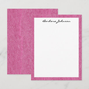 Budget-Geschenk für Kunden und Freunde, rosa Denim Mitteilungskarte