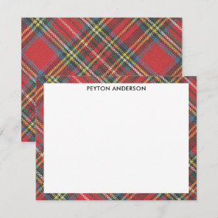 Budget-Geschenke, Name, Royal Stewart Tartan-Druck Mitteilungskarte