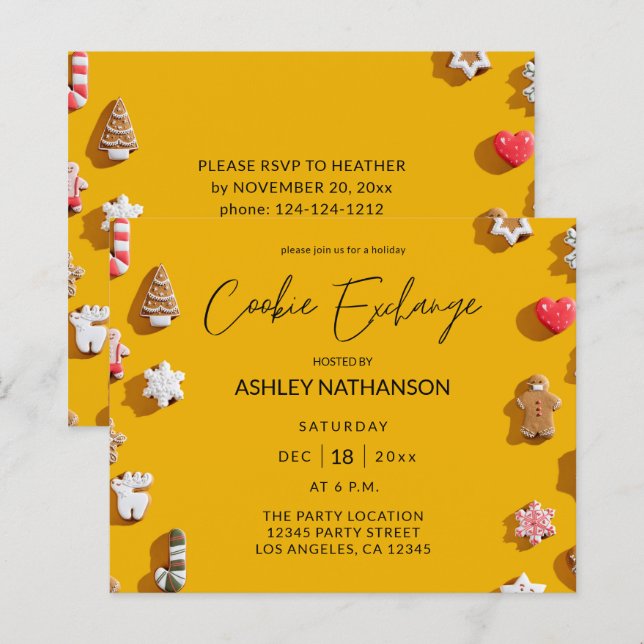 Budget Gingerbrot Holiday Cookie Exchange Party (Vorne/Hinten)