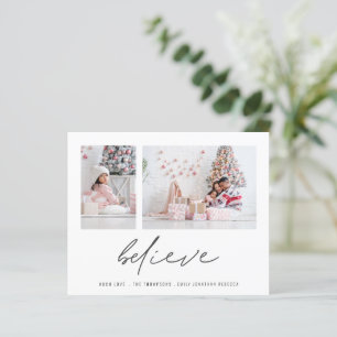 Budget Glaube 2 Fotos Script Weihnachtskarte
