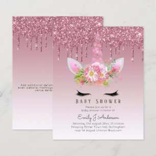 BUDGET Glitter Unicorn Baby Girl Shower