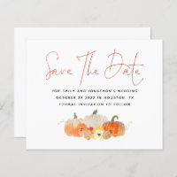 Budget Glittery Pumpkins QR-Code Save the Date