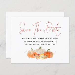 Budget Glittery Pumpkins QR-Code Save the Date
