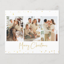 Budget Glitzer Weihnachts Foto Grußkarte