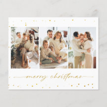 Budget Glitzer Weihnachts Foto Grußkarte
