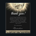 Budget Gold 60. Geburtstagsparty Disco Ball Card Flyer<br><div class="desc">Mit unserer Gold Black Disco zum 60. Geburtstag Dankeschön Card. Diese Karte erfasst die Essenz der Diskothek, indem sie eine Touch Retro-Glamour und Nostalgie zu Ihren Ausdruck der Wertschätzung. In einem lebendigen Farbton von lila, dieses Dankeschön-Karte strahlt Energie und Stil aus. Die Disco-Ball-Grafik erinnert an die Diskothek, die an Tanzböden...</div>