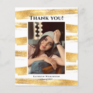BUDGET Gold Aquarell Brush Foto Vielen Dank Flyer