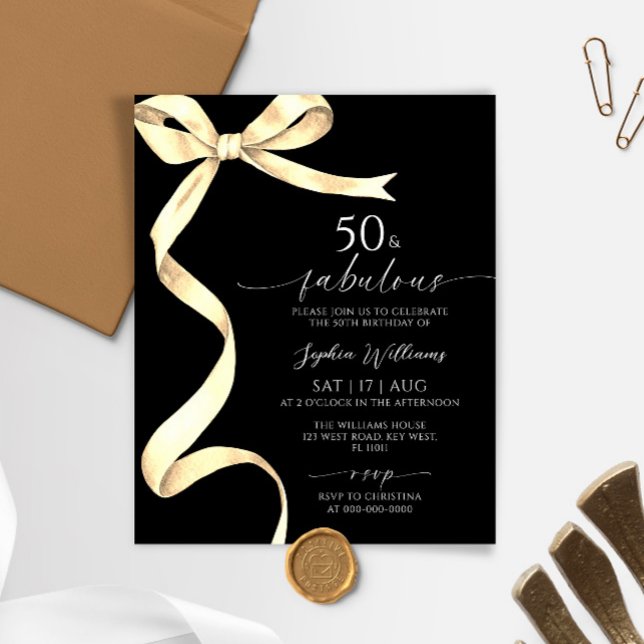 Budget Gold Bow 50 & fabelhafte Einladung zum Gebu (Von Creator hochgeladen)