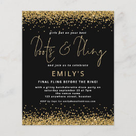 BUDGET Gold Glitzer Black Bacheloretto