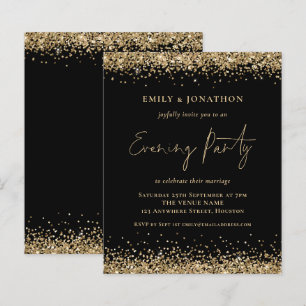 BUDGET Gold Glitzer Black Wedding Abend laden