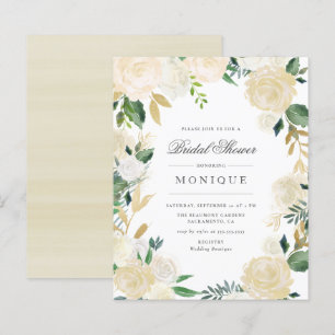 Budget Gold Glitzer & Elfenbeinflora Brautparty