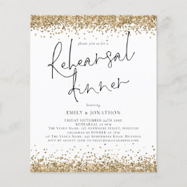 Budget Gold Glitzer Hochzeit Probe Dinner