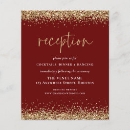 Budget Gold Glitzer Wedding Reception Burgundy enc