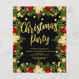Budget Gold Glitzer Weihnachtsfeiertage Einladung Flyer