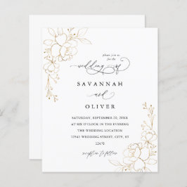 Budget Gold Lined Floral Wedding