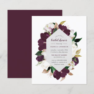 Budget Gold & Plum Lila florales Brautparty