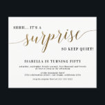 Budget Gold Script Überraschung Geburtstagsparty E<br><div class="desc">Moderne Gold Stilvolle Skriptüberraschung Geburtstagsparty.</div>