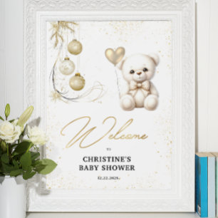Budget Gold Weihnachtsdusche Willkommen Poster