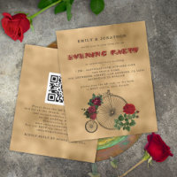 BUDGET Gothic Bicycle QR Wedding Abend laden ein