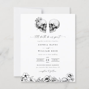 BUDGET Gotischer Totenkopf Hallowedding Retro-Hoch