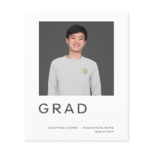 Budget Grad Foto Einfache Abschluss Ankündigung